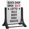 AARCO Products ROC-3 The Rocker™ double sided sidewalk sign with changeable letterboard